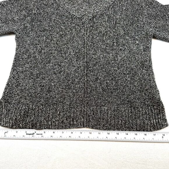 Eileen Fisher %100 Linen Black and White V Neck Sweater Women's Petite M PM - Picture 7 of 12
